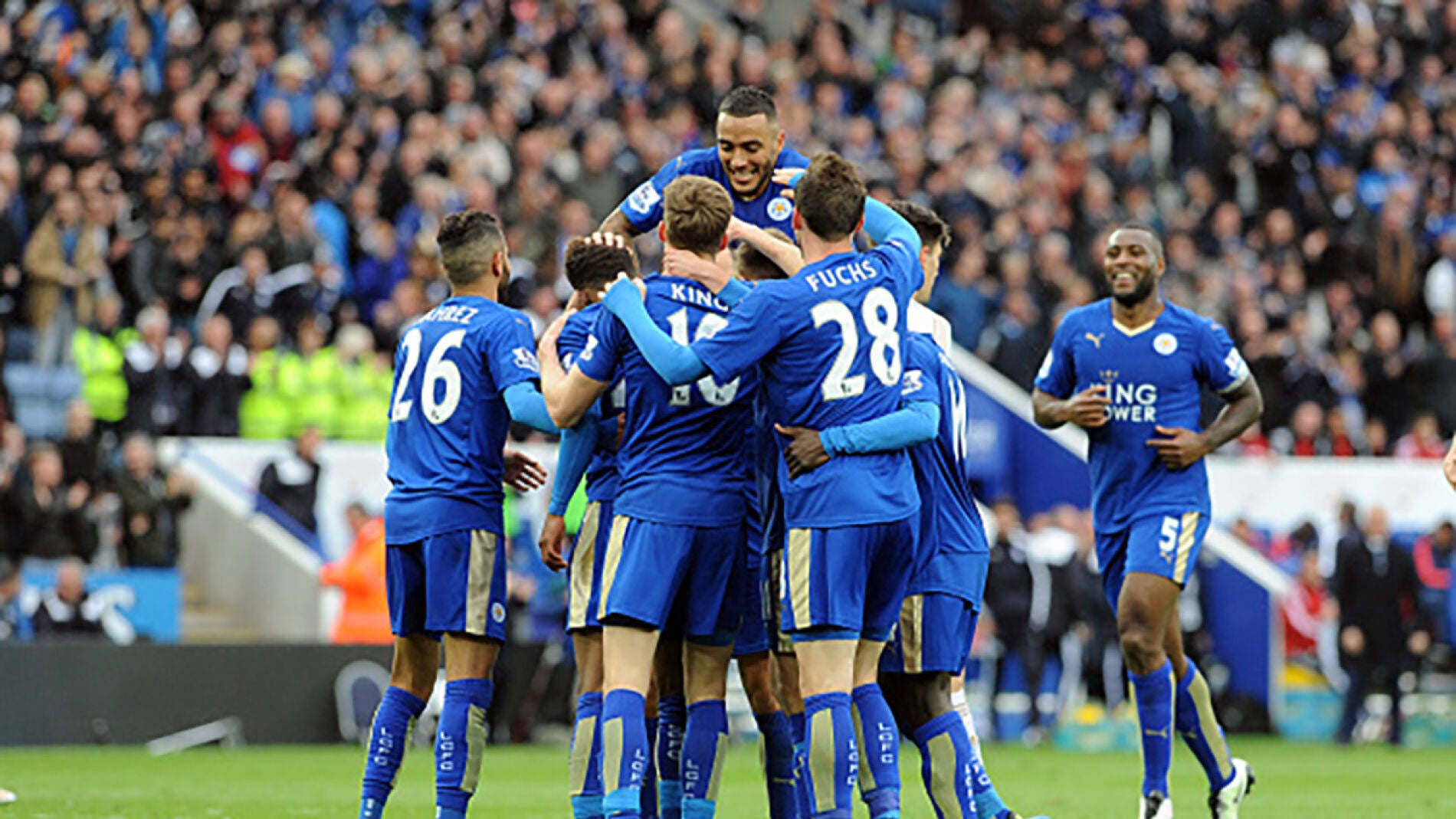 El Leicester celebra su victoria