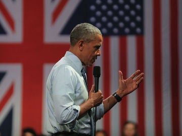 Barack Obama, durante un acto en Londres Barack Obama, durante un acto en Londres
