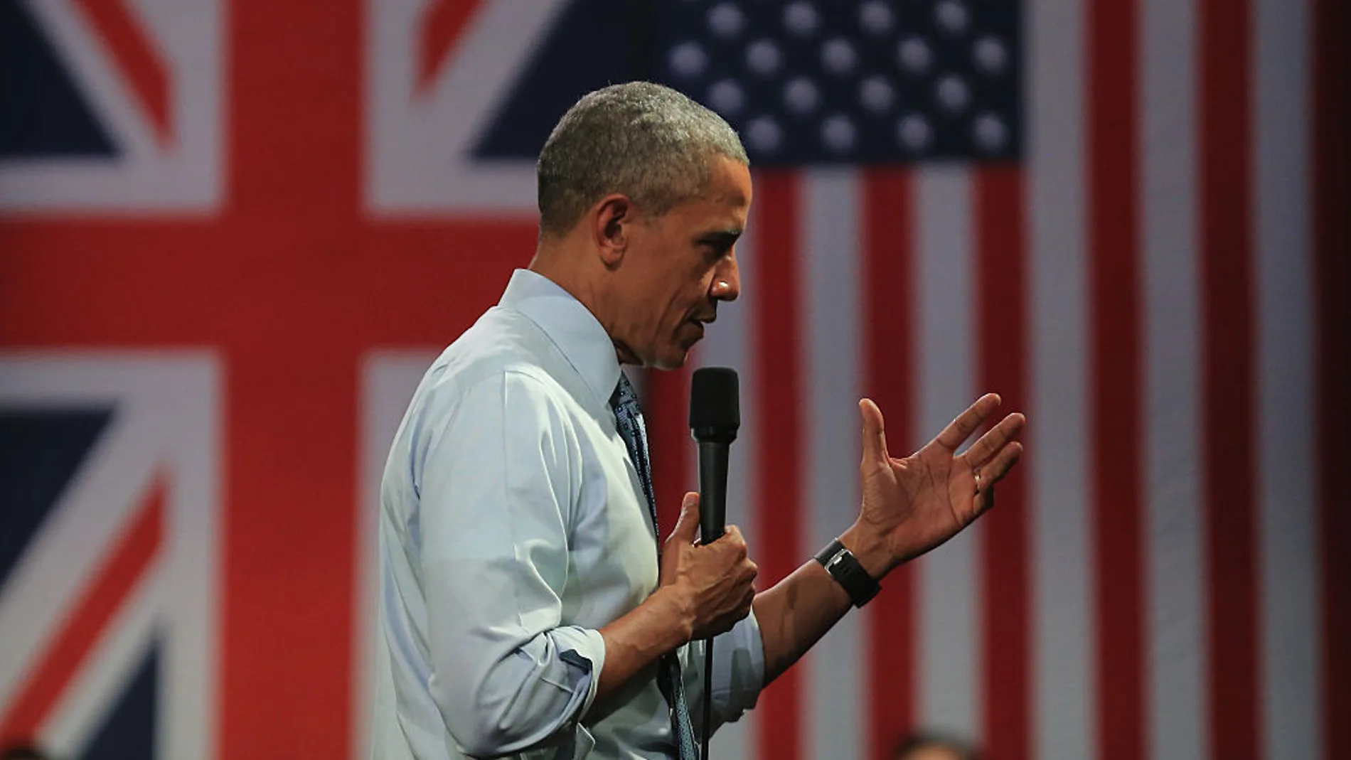 Barack Obama, durante un acto en Londres Barack Obama, durante un acto en Londres