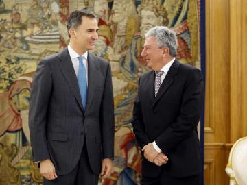 Felipe VI recibe al representante de Nueva Canarias, Pedro Quevedo