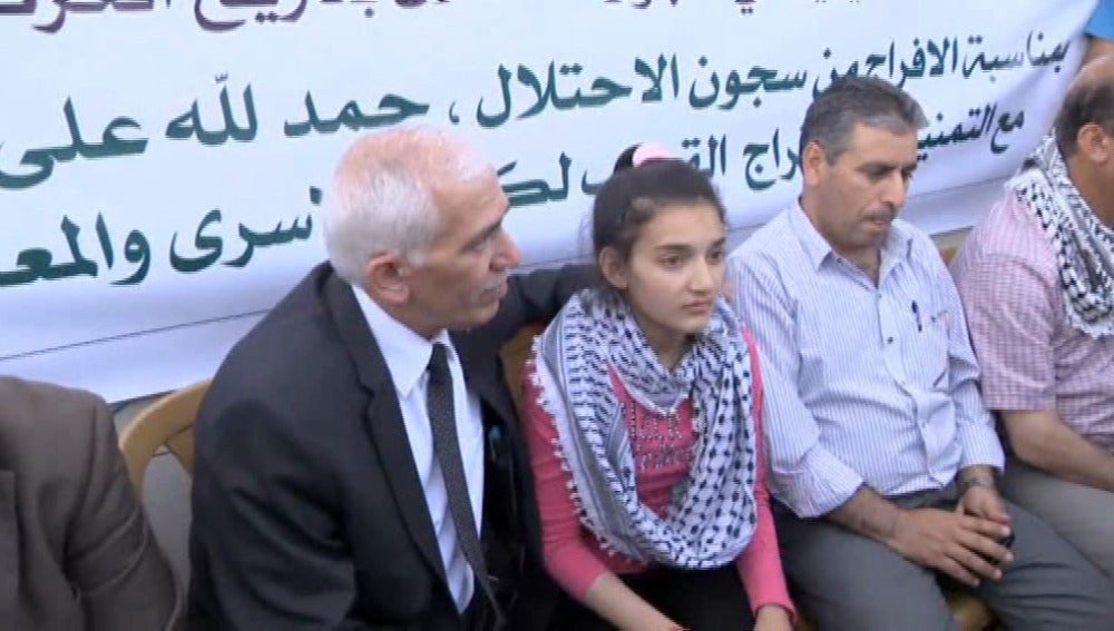 La niña de 12 años liberada por Israel