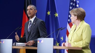Merkel reúne en Alemania a Obama, Hollande, Cameron y Renzi