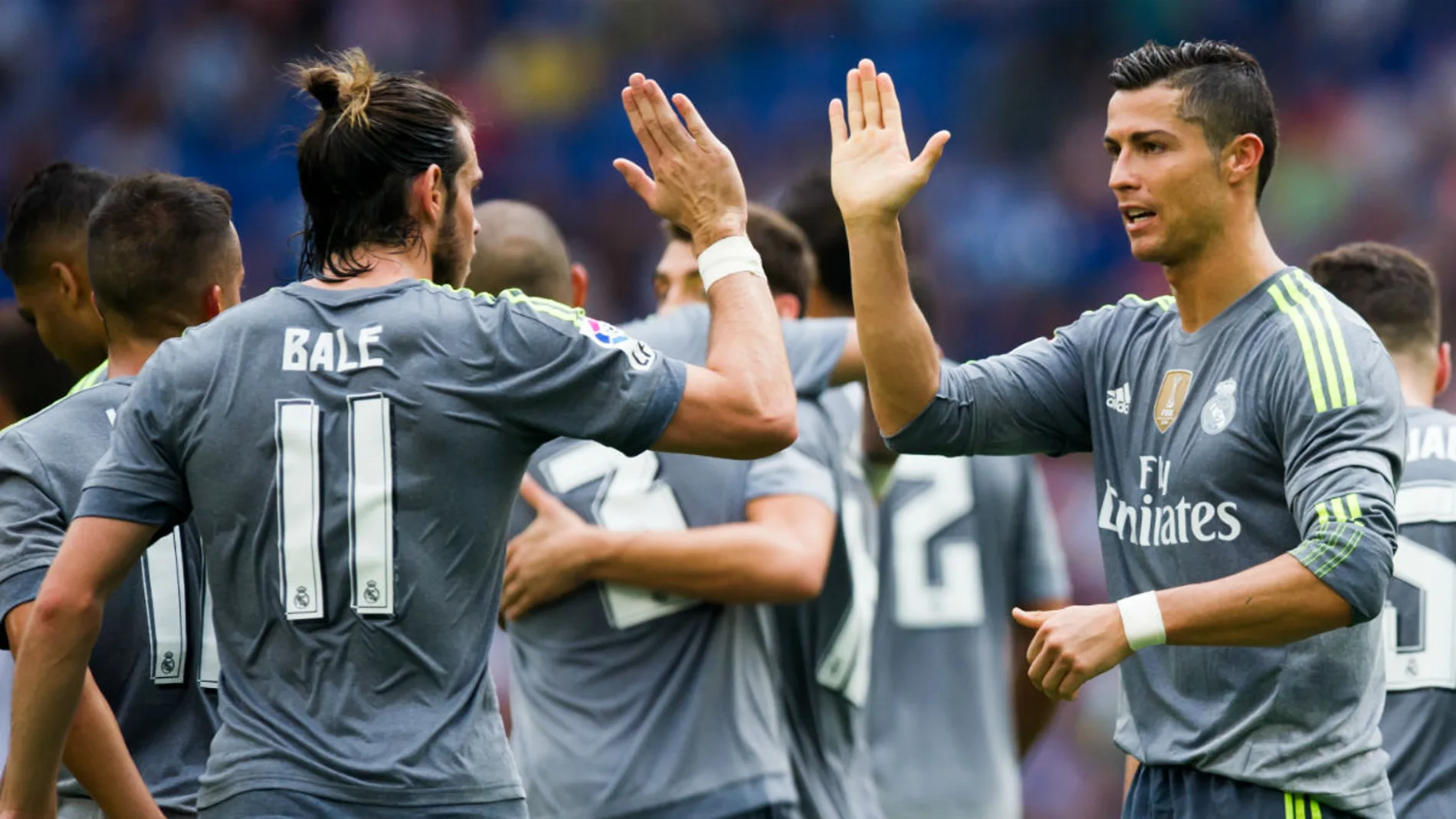 Cristiano y Bale celebran un gol con el Real Madrid Cristiano y Bale celebran un gol con el Real Madrid
