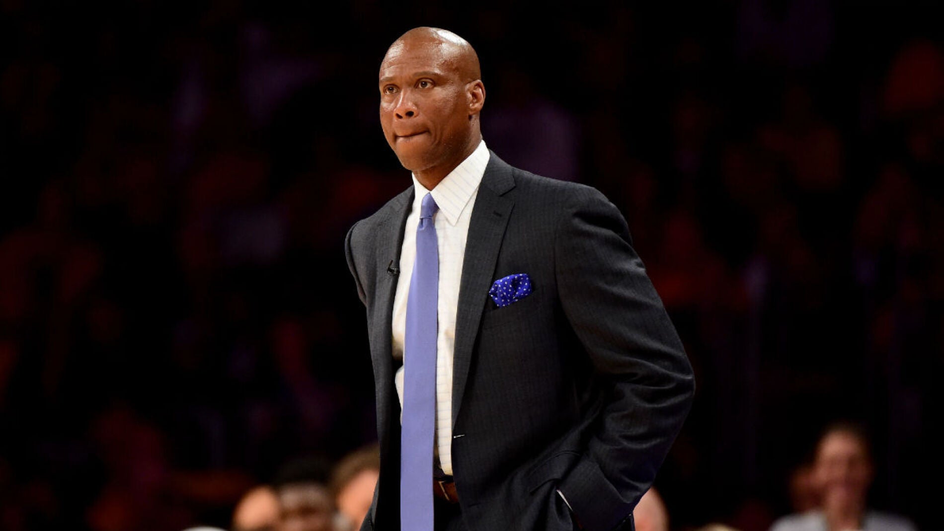 Byron Scott, en un partido de los Lakers