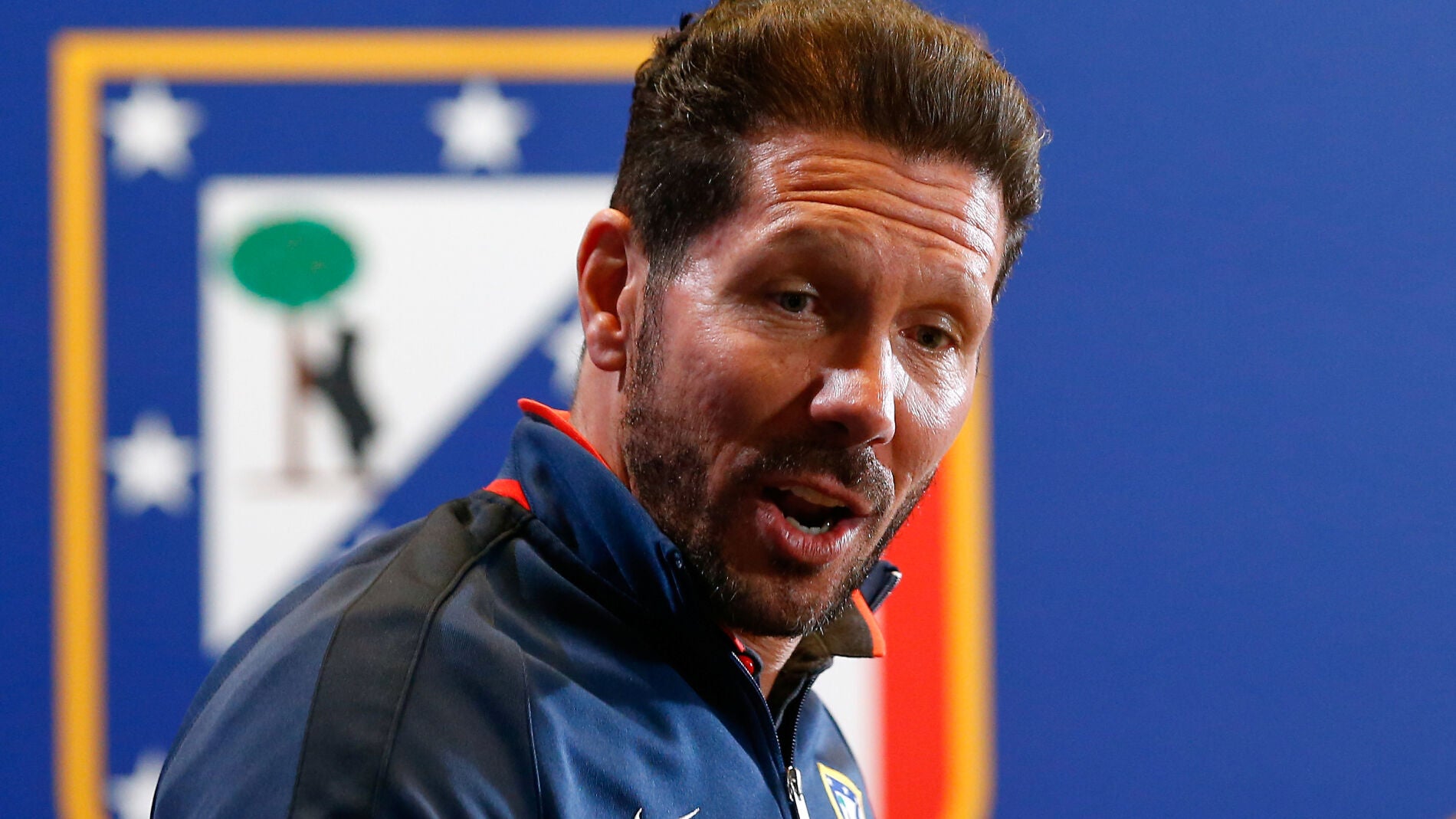 Simeone durante la rueda de prensa