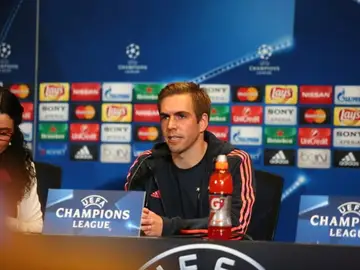 Philipp Lahm en rueda de prensa Philipp Lahm en rueda de prensa