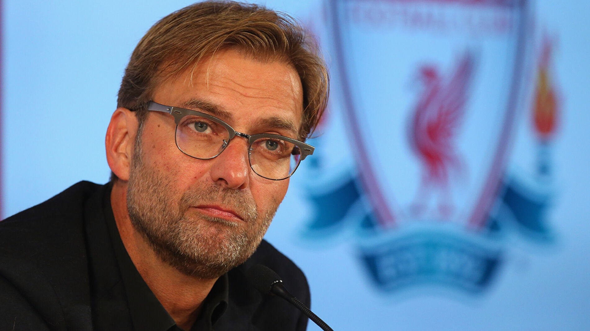 Jurgen Klopp en rueda de prensa con el Liverpool