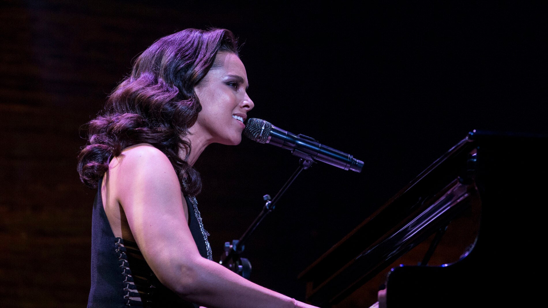 Alicia Keys durante un concierto