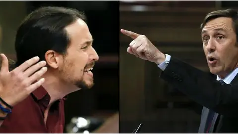 Pablo Iglesias y Rafael Hernando Pablo Iglesias y Rafael Hernando