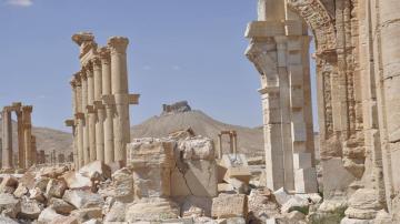 Vista de las ruinas del Castillo de Palmira