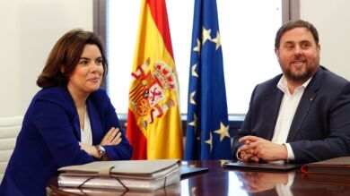 Oriol Junqueras, vicepresidente de la Generalitat, acudirá esta tarde a una reunión con Soraya Sáenz de Santamaría