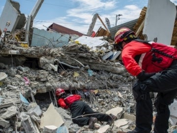 Equipos de rescate busca supervivientes en Ecuador