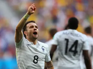 Mathieu Valbuena con la selección de Francia Mathieu Valbuena con la selección de Francia