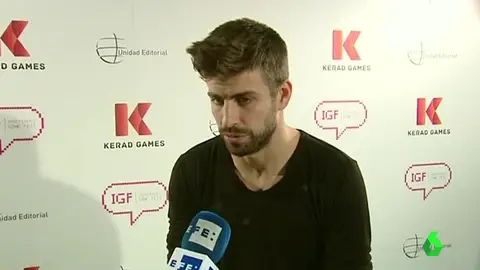 Gerard Piqué, durante una entrevista Gerard Piqué, durante una entrevista