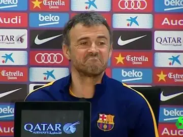 Luis Enrique, durante la rueda de prensa Luis Enrique, durante la rueda de prensa