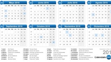 Calendario laboral 2016