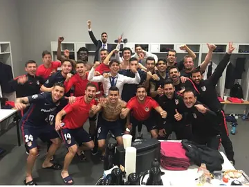 La fiesta del Atlético en el Allianz La fiesta del Atlético en el Allianz