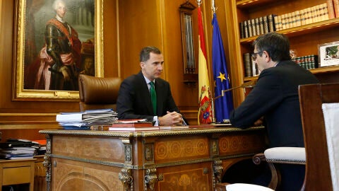 Felipe VI y Patxi L&oacute;pez en Zarzuela