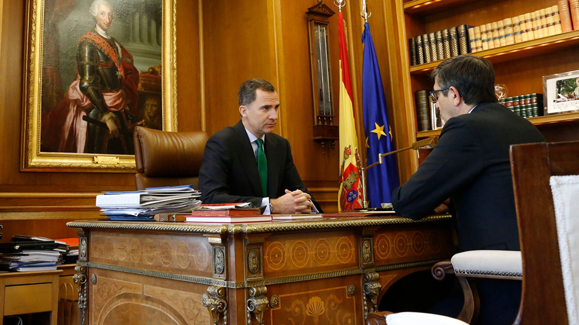 Felipe VI y Patxi L&oacute;pez en Zarzuela