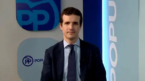 Pablo Casado, durante una entrevista en Espejo Público Pablo Casado, durante una entrevista en Espejo Público