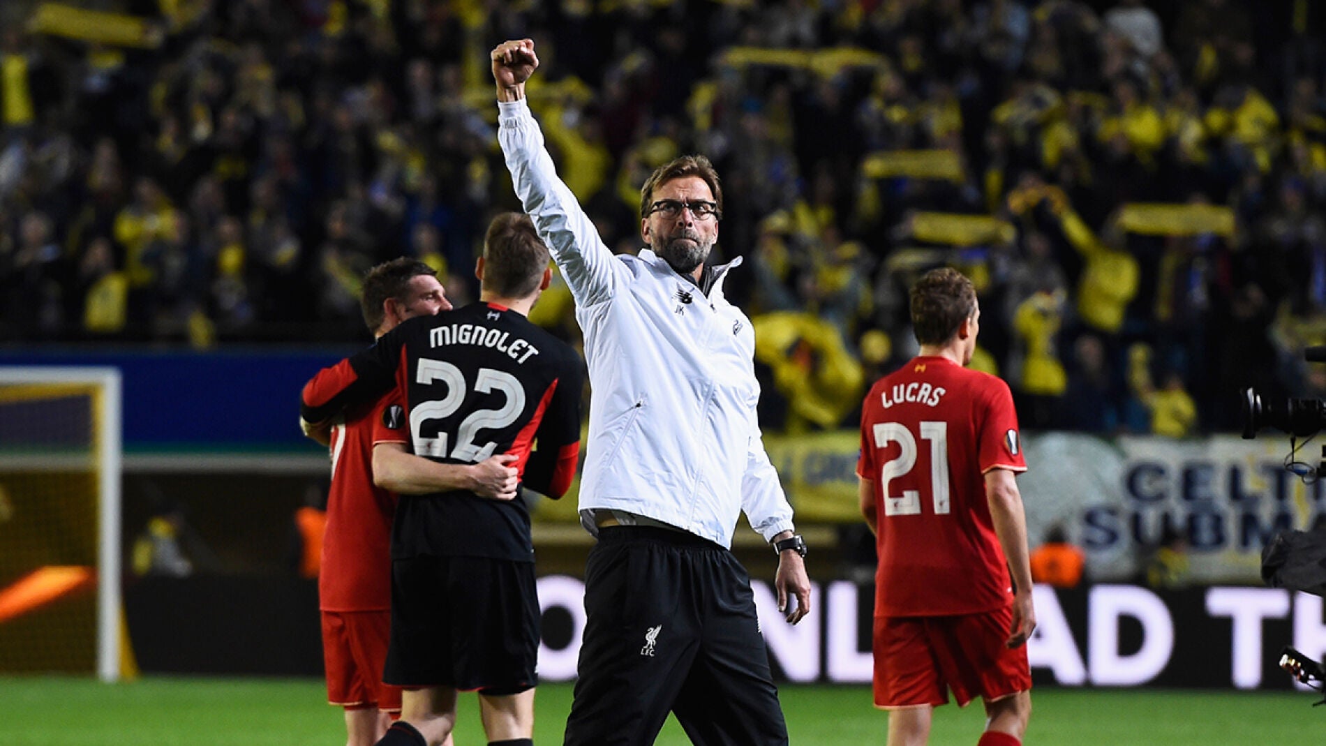 Jurgen Klopp al finalizar el partido de ida ante el Villarreal