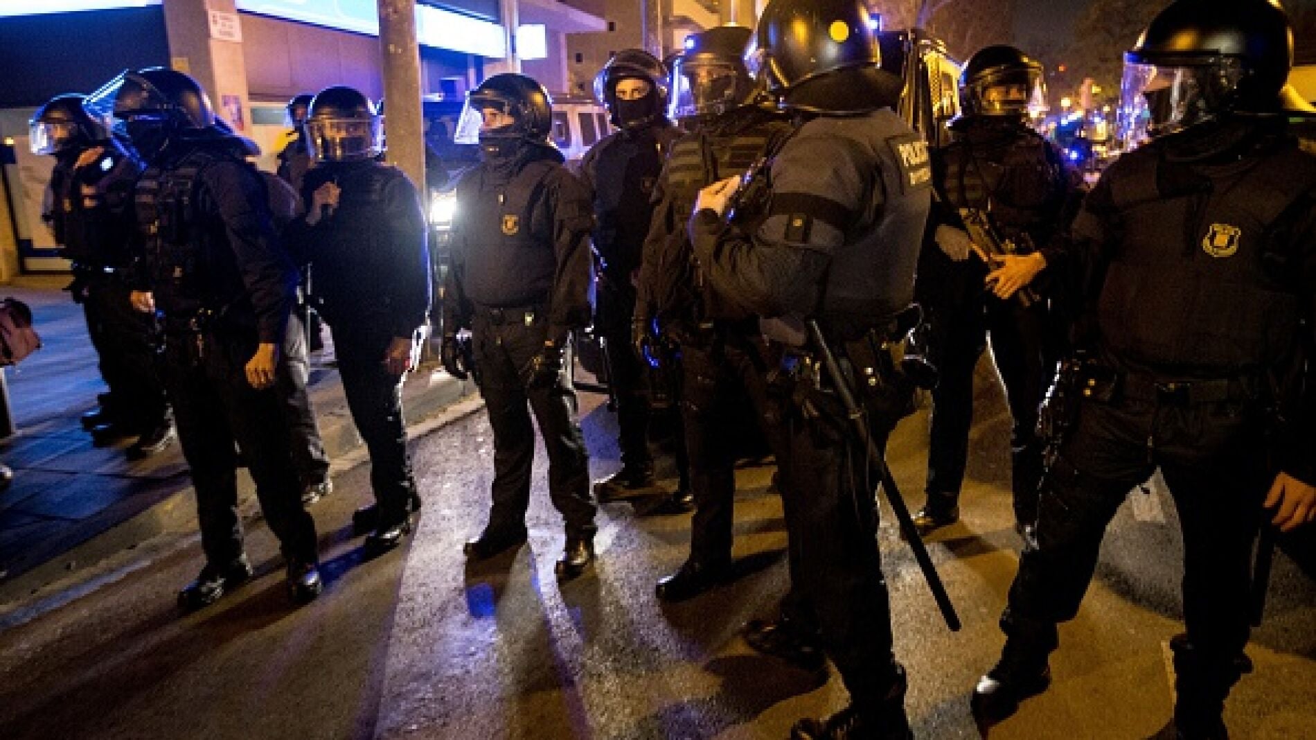 Antidisturbios en Barcelona