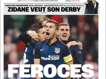 Portada de L'Équipe tras el pase del Atlético a la final Portada de L'Équipe tras el pase del Atlético a la final