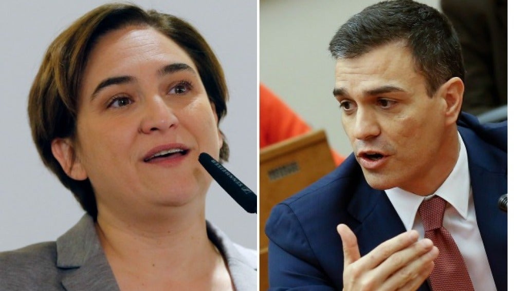 Ada Colau y Pedro Sánchez
