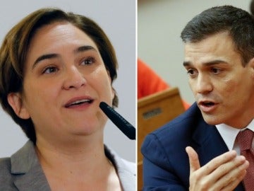 Ada Colau y Pedro Sánchez