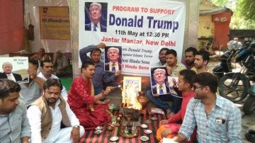 Oraciones de la ultraderecha india para ayudar a Trump