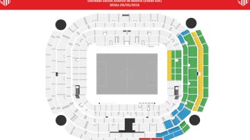 La distribuci&oacute;n de las entradas del Atl&eacute;tico de Madrid para la final de la Champions