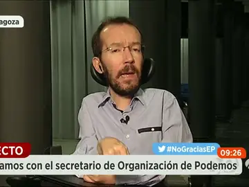 Frame 1360.009914 de: Echenique, sobre el PSOE: "Asustar a la gente está pasado de moda" Frame 1360.009914 de: Echenique, sobre el PSOE: "Asustar a la gente está pasado de moda"
