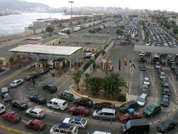 Vista del puerto de Ceuta