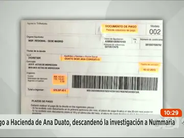 Frame 1.368271 de: Ana Duato pagó en febrero casi un millón de euros a Hacienda Frame 1.368271 de: Ana Duato pagó en febrero casi un millón de euros a Hacienda