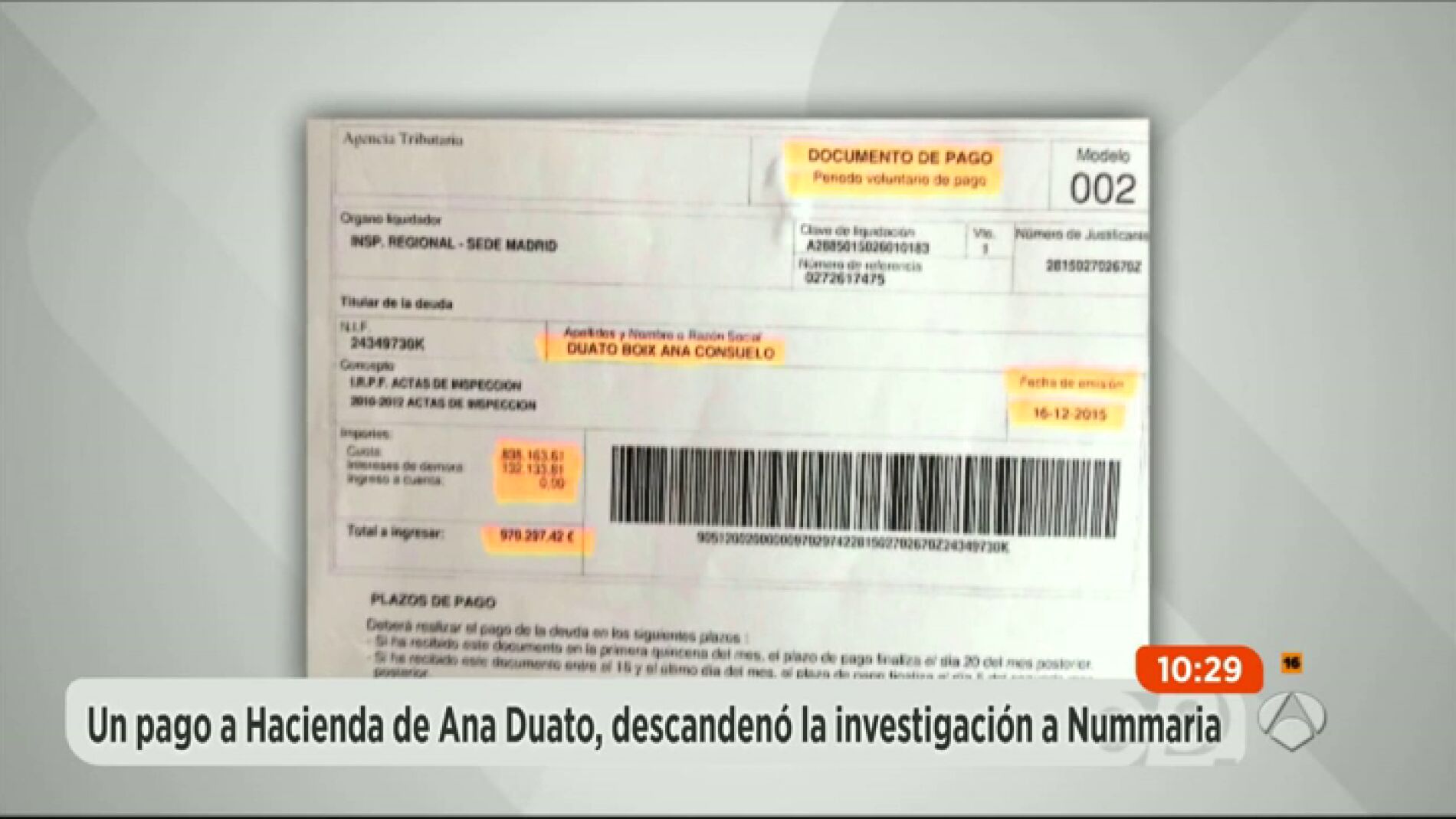 Frame 1.368271 de: Ana Duato pag&oacute; en febrero casi un mill&oacute;n de euros a Hacienda