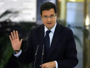 El portavoz del PSOE, Óscar López en el Senado El portavoz del PSOE, Óscar López en el Senado