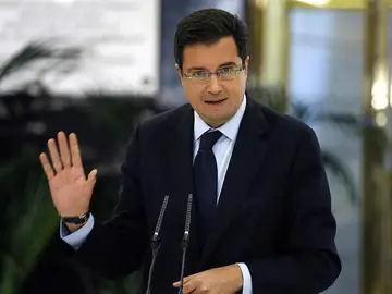 El portavoz del PSOE, Óscar López en el Senado El portavoz del PSOE, Óscar López en el Senado