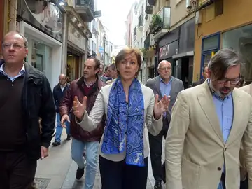 María Dolores de Cospedal durante su visita en Plasencia María Dolores de Cospedal durante su visita en Plasencia