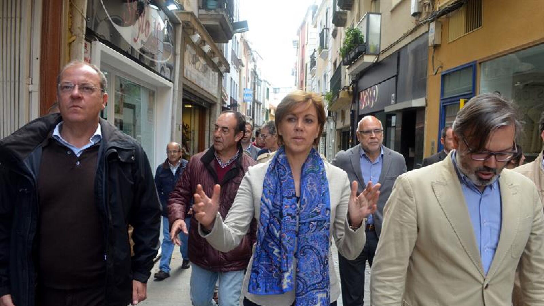 Mar&iacute;a Dolores de Cospedal durante su visita en Plasencia