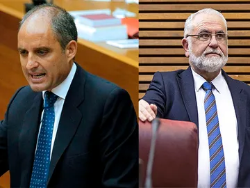 El expresidente de la Generalitat Valenciana, Francisco Camps y el exconseller y expresidente de las Corts Juan Cotino. El expresidente de la Generalitat Valenciana, Francisco Camps y el exconseller y expresidente de las Corts Juan Cotino.