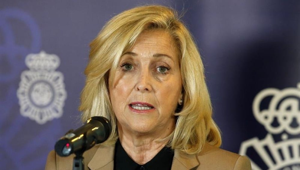 La delegada del Gobierno en Madrid, Concepción Dancausa, durante una rueda de prensa