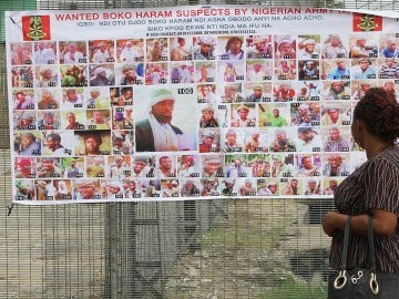 Cartel en el que aparecen sospechosos de pertenecer a Boko Haram 