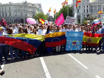 Marcha en Madrid en contra del presidente de Venezuela, Nicolás Maduro Marcha en Madrid en contra del presidente de Venezuela, Nicolás Maduro