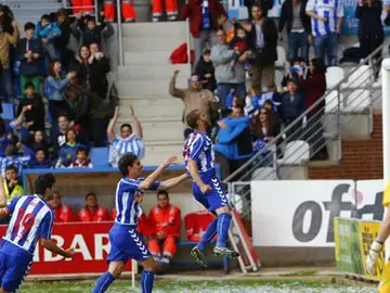 El Alavés celebra un gol El Alavés celebra un gol