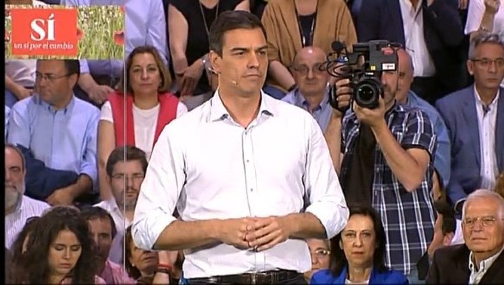 Pedro S&aacute;nchez en un acto en Madrid