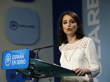 Andrea Levy, en rueda de prensa Andrea Levy, en rueda de prensa