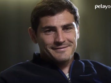 Iker Casillas durante su entrevista con Pelayo