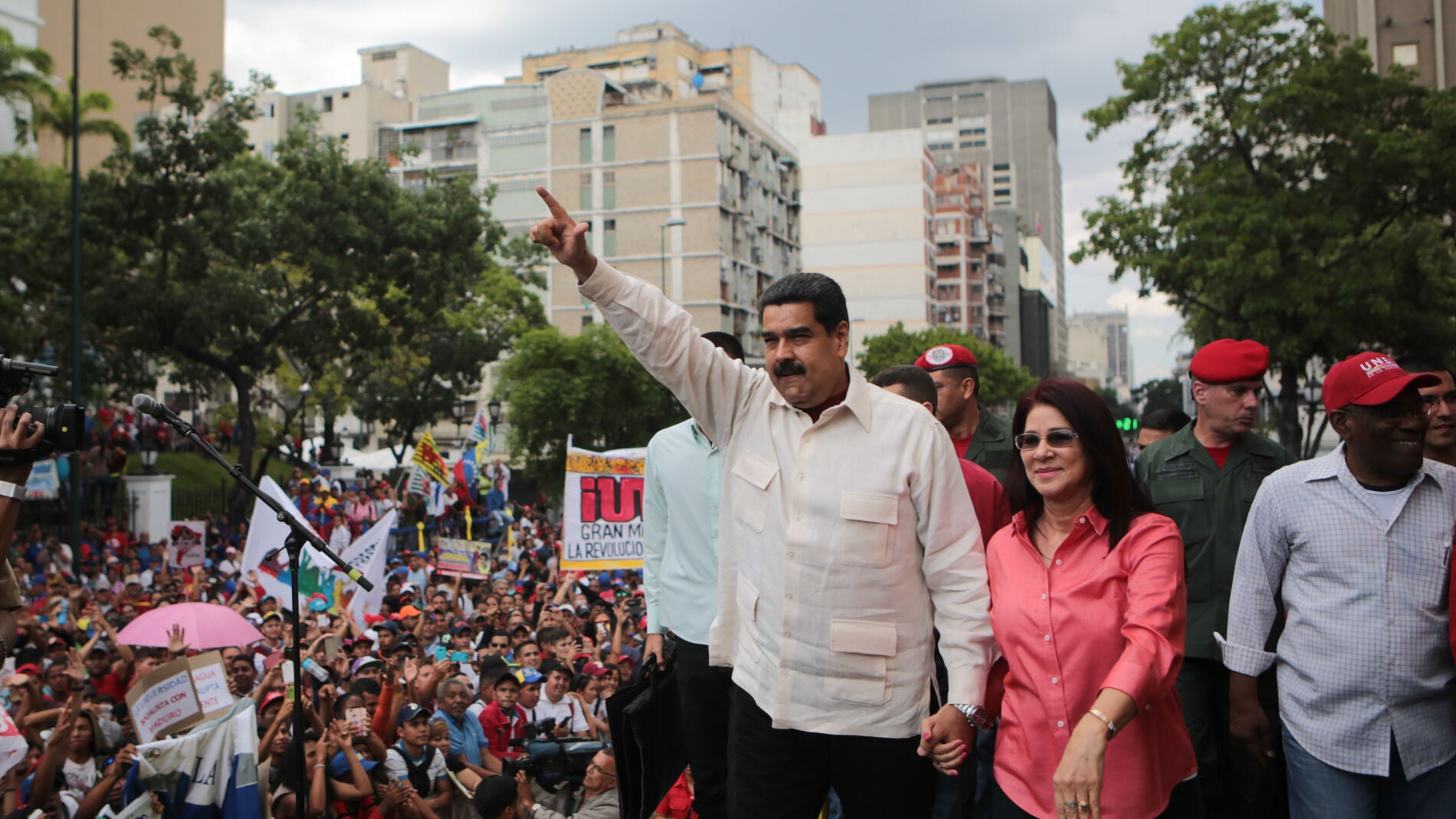 Nicol&aacute;s Maduro, durante una manifestaci&oacute;n a favor del r&eacute;gimen