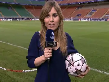 Susana Guasch, en San Siro Susana Guasch, en San Siro