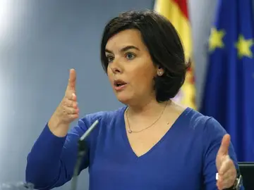 La vicepresidenta del Gobierno en funciones, Soraya Sáenz de Santamaría La vicepresidenta del Gobierno en funciones, Soraya Sáenz de Santamaría